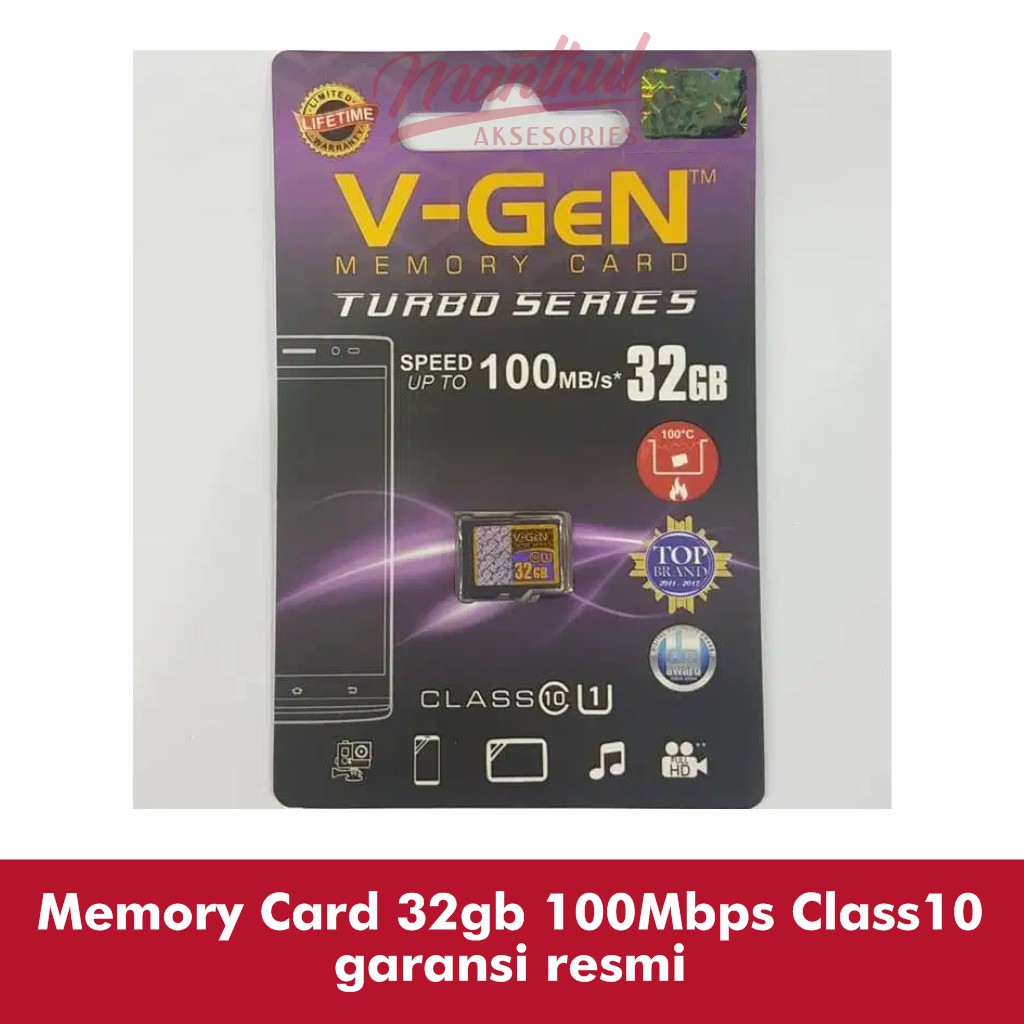 Memory Card 32gb 100Mbps Class10 garansi resmi