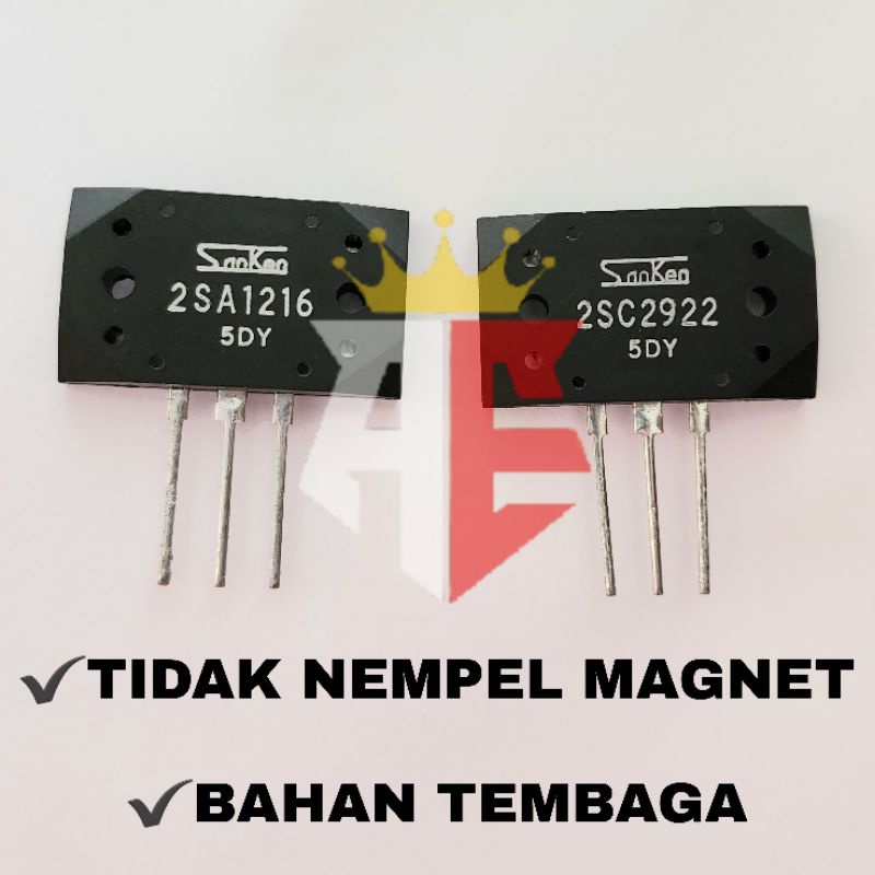 Transistor Sanken 5DY 2SA1216 &amp; 2SC2922 KW RRT Kualitas Bagus