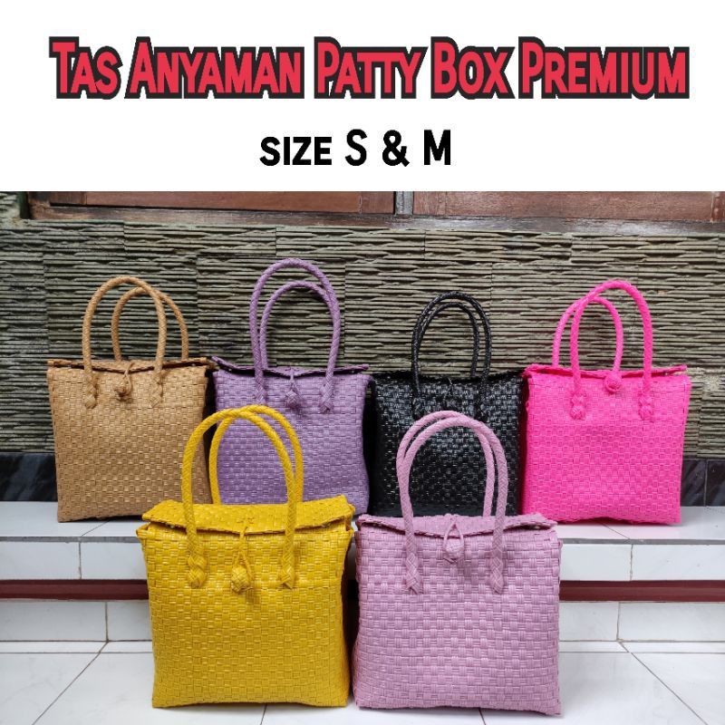 Tas Wanita/ Tas Piknik/ Tas Wanita Jinjing Plastik/ Tas Jinjing Patty Kotak Premium