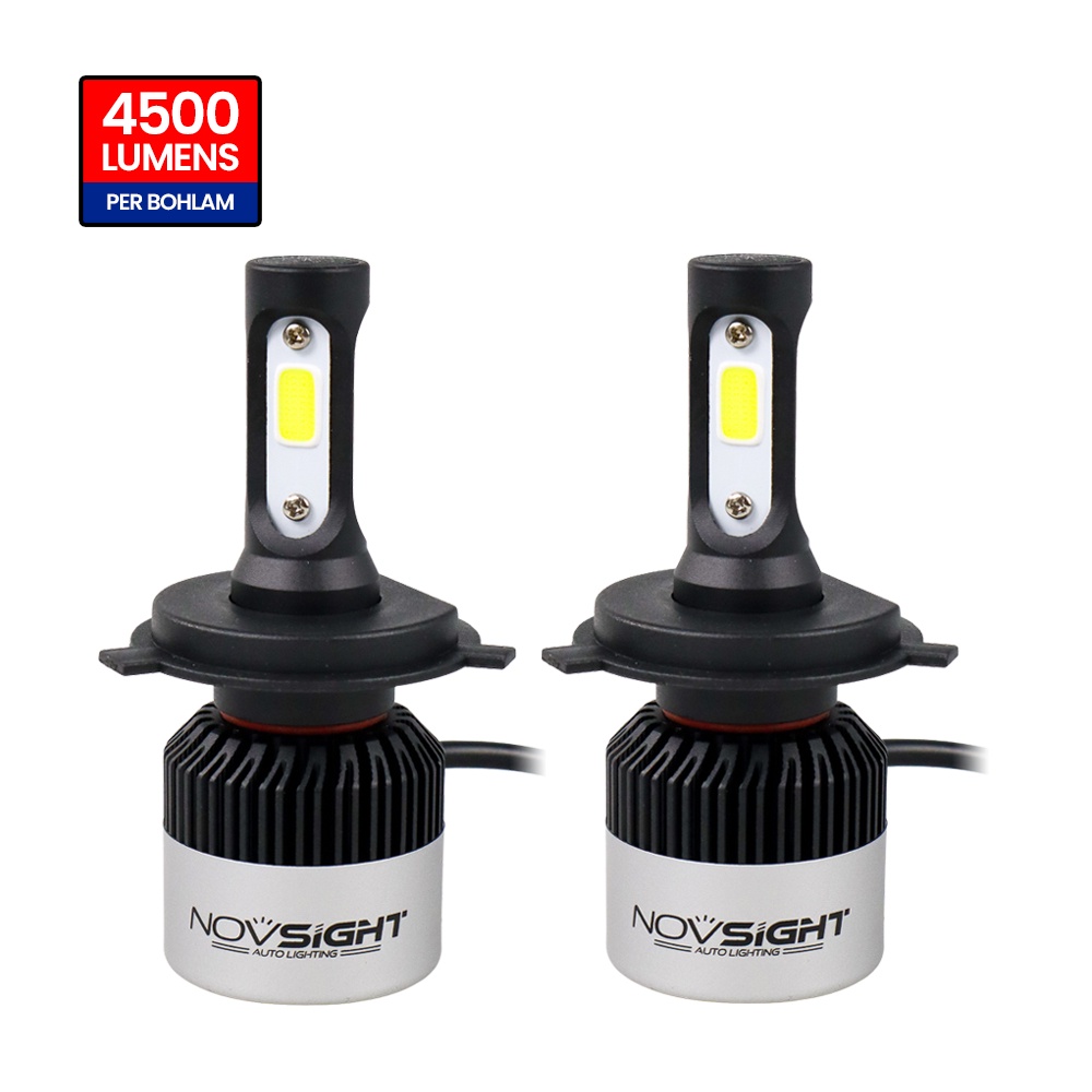 NightEye Lampu Mobil LED H4 COB 2PCS - OMRSEFBK Black