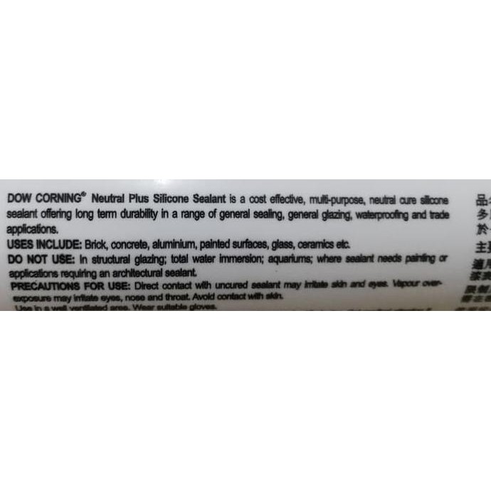 

New Lem Kaca Dow Corning Netral Plus Clear / Lem Silicone Sealant Neutral Ayo Beli