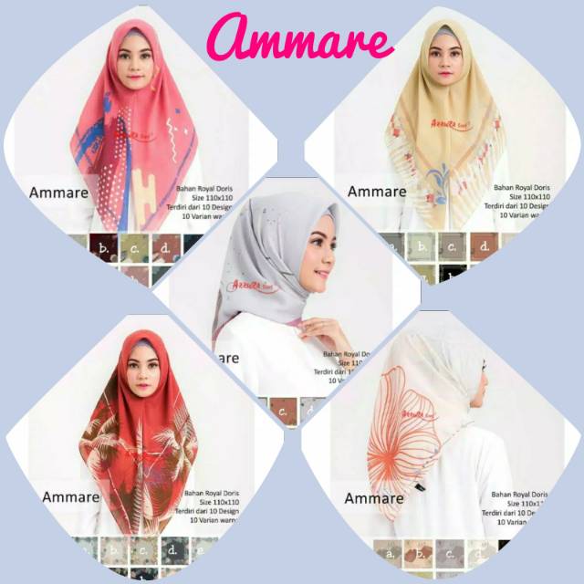 Hijab Segi Empat Ammare Azzura