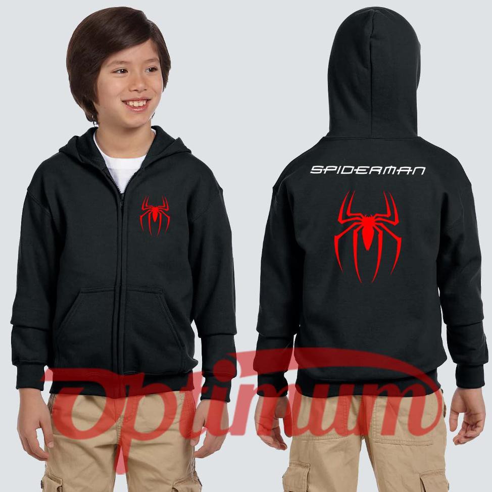 Termurah Jaket Hoodie Sweater Anak Bayi Spiderman Film Superhero Logo
