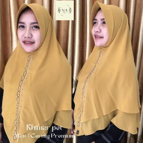 KERUDUNG jilbab KHIMAR PET 2 LAYER lembut dipakai tidak panas banyak warna-warna menarik