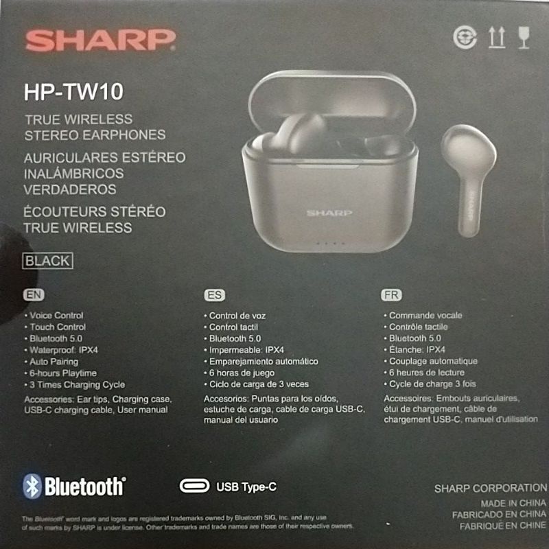 Earbuds Sharp HP-TW10 / HP TW10 (Earphone Sharp)