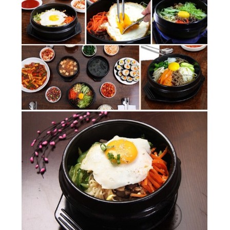 Mangkok Bibimbab/ Mangkok Korea/ Mangkok Keramik Hitam