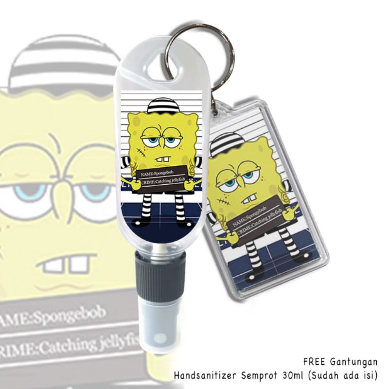 HAND SANITIZER SPONGEBOB 30ml + HAND SANITIZER PATRICK (FREE GANTUNGAN KUNCI)