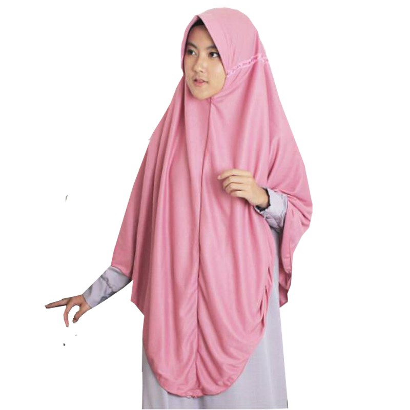 Jilbab Instan Syari Jumbo Hijab Syari Muslimah Khimar Kerudung Ukuran XL Kaos Antem Besar