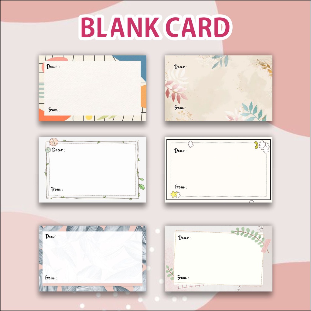 

BLANK CARD GREETING CARD KARTU UCAPAN