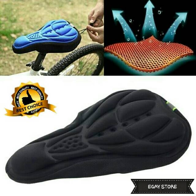 [Bayar DiTempat] Bantalan Jok Sadel Sepeda Empuk 3D / Gel Pad Saddle Bike Skotlet Reflektif Terbaru