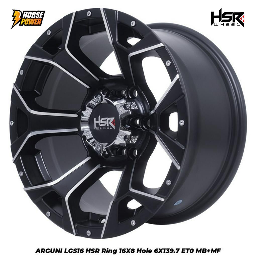 R16 VELG MOBIL RACING - HSR ARGUNI - RING 16 HSR WHEEL - LEBAR 8 INCH - 6 LUBANG