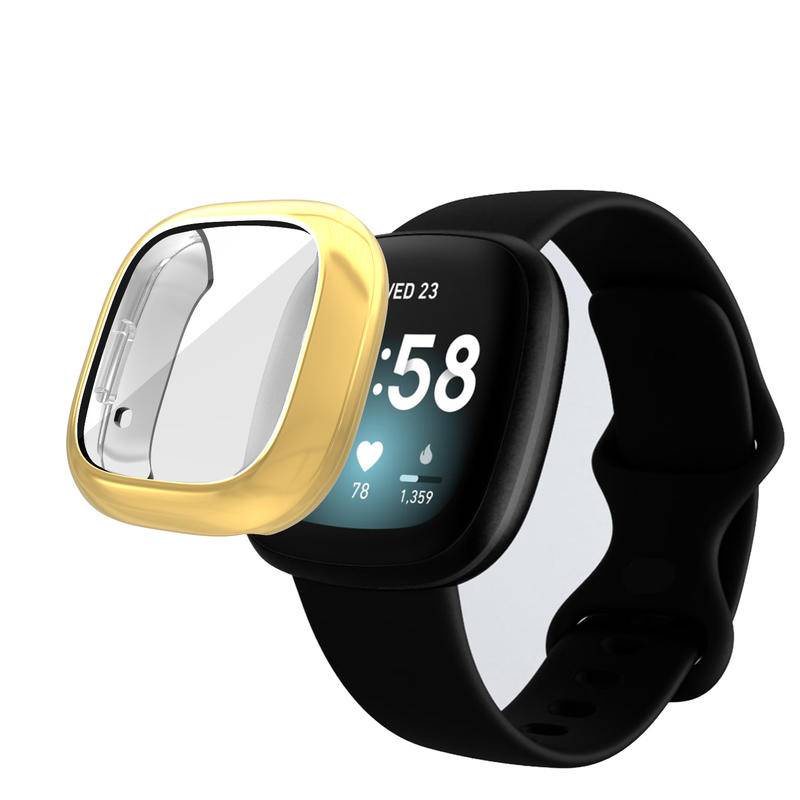 Soft Case Pelindung Layar Bahan Tpu Untuk Fitbit Versa 3 2 Versa3 Versa2 Sense Smart Watch Bumper Plating