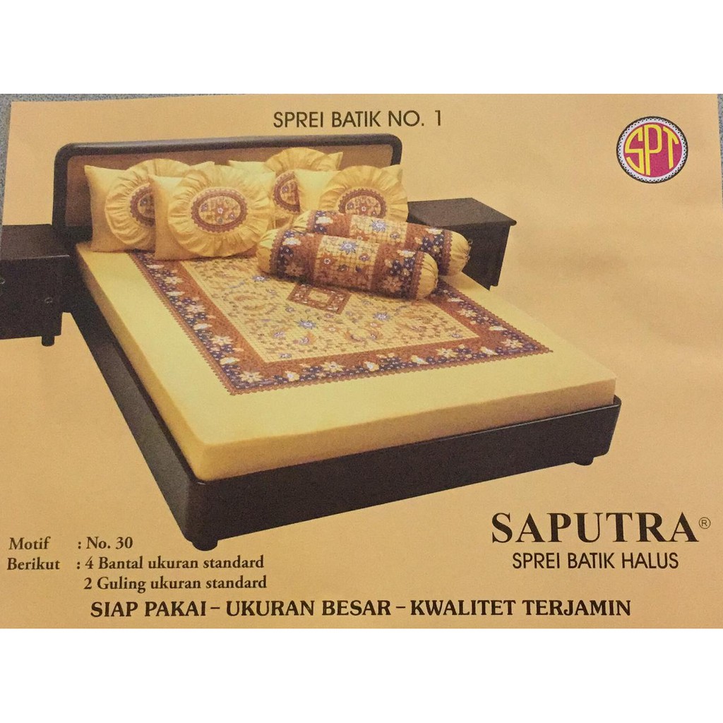 Saputra Sprei Batik 180x200 Full Katun Motif 30 / Seprai No 1