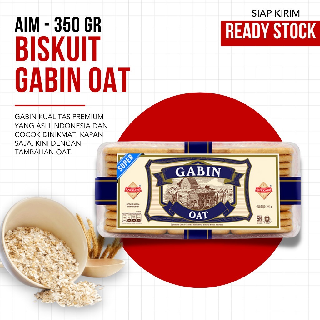 [TERMURAH] AIM BISCUITS - Anekabis Gabin Oat 350g