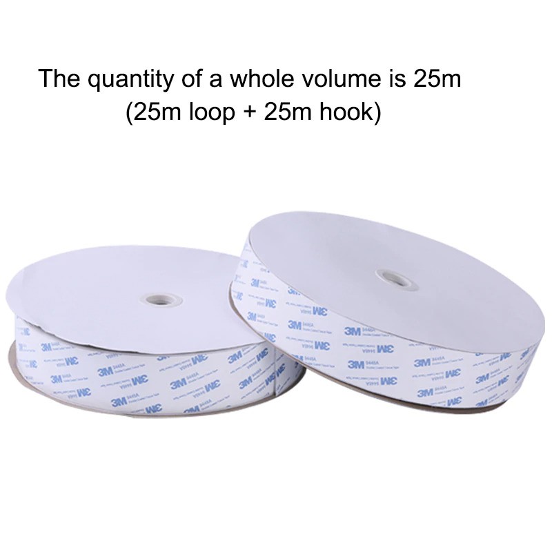 Lakban Velcro Hook and Loop Magic Nylon Sticker 20mm 1 Meter - NIKTO