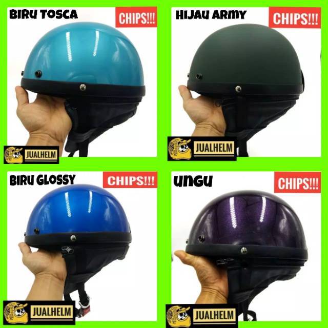 [COD] Helm Chips / Helm Sepeda Premium Polos - Buatan Pabrik Helm AVA ! (Helm Chip/Helm Retro)