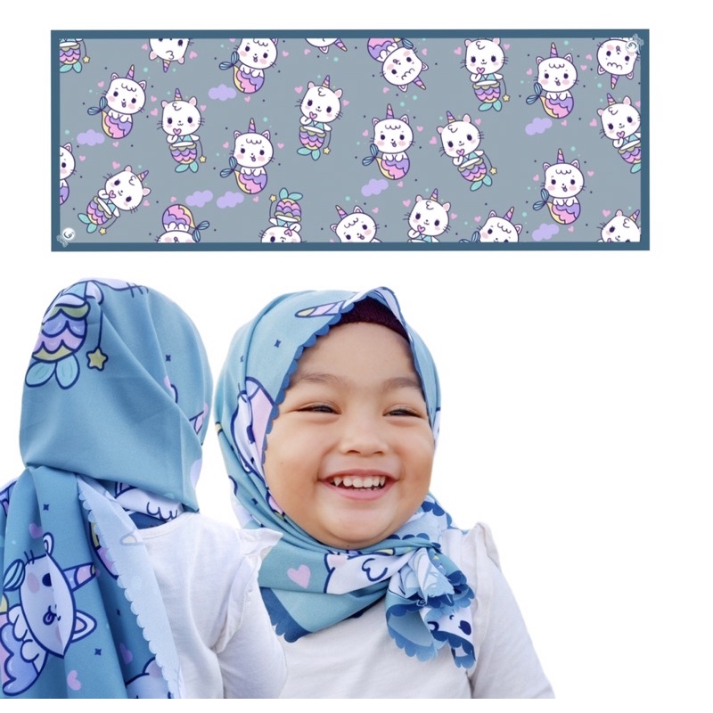 PASHMINA ANAK UNICORN MERMAID / PASHMINA ANAK / HIJAB ANAK / JILBAB ANAK / KERUDUNG ANAK