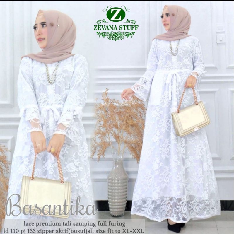 Gamis Putih Broklat Original Fashion Solo