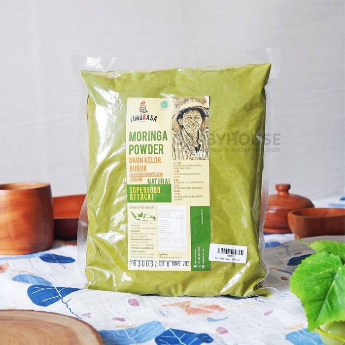 

TERBARU Timurasa Moringa Powder (Daun Kelor Bubuk) NATURAL 500 gr