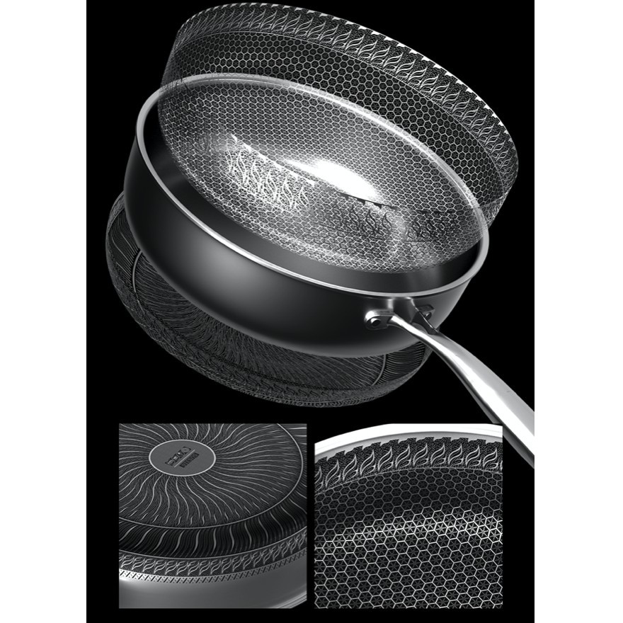 Adda Home - Wajan Penggorengan Anti Lengket Frying Pan 304 Stainless Steel Anti Gores Premium