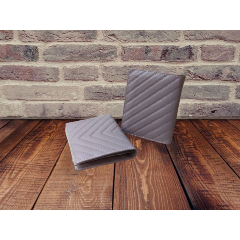 Dompet Kartu 18 in 1 Card Holder + slot uang kulit sintetis - Navy Rantai