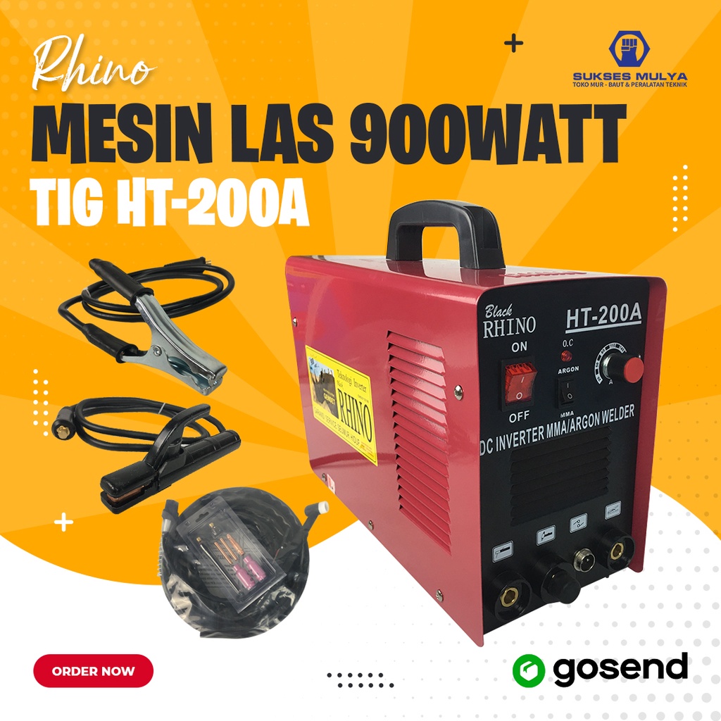 RHINO HT-200 Mesin Las Argon TIG 200A Trafo Las