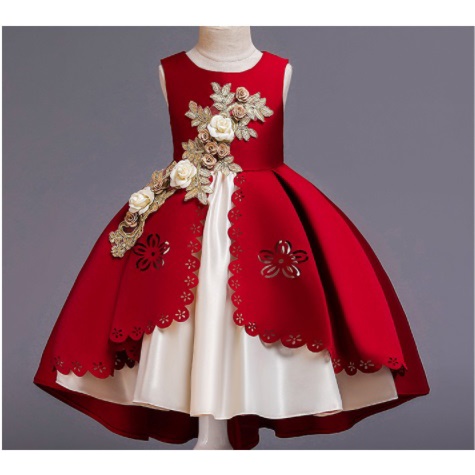 Baju Pesta Anak Perempuan Gaun Pesta Anak Dress Pesta Anak Baju Anak Pesta Bahan Satin IMPORT