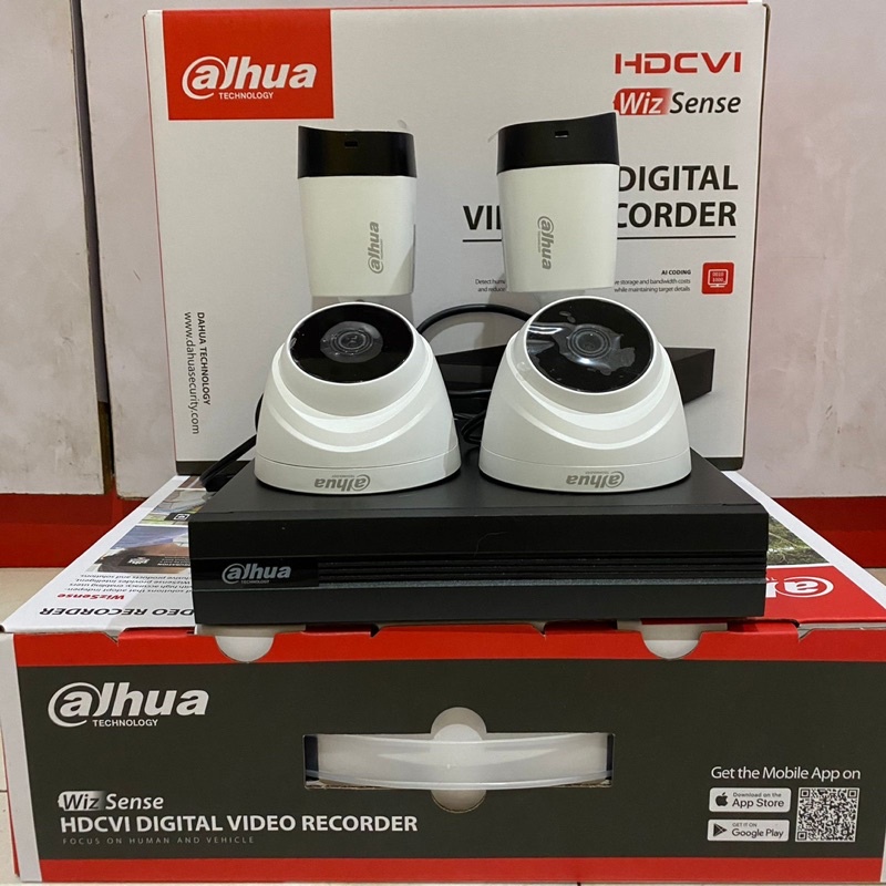 Paket CCTV Dahua 2MP 4 Kamera HDD 500GB Siap Pasang