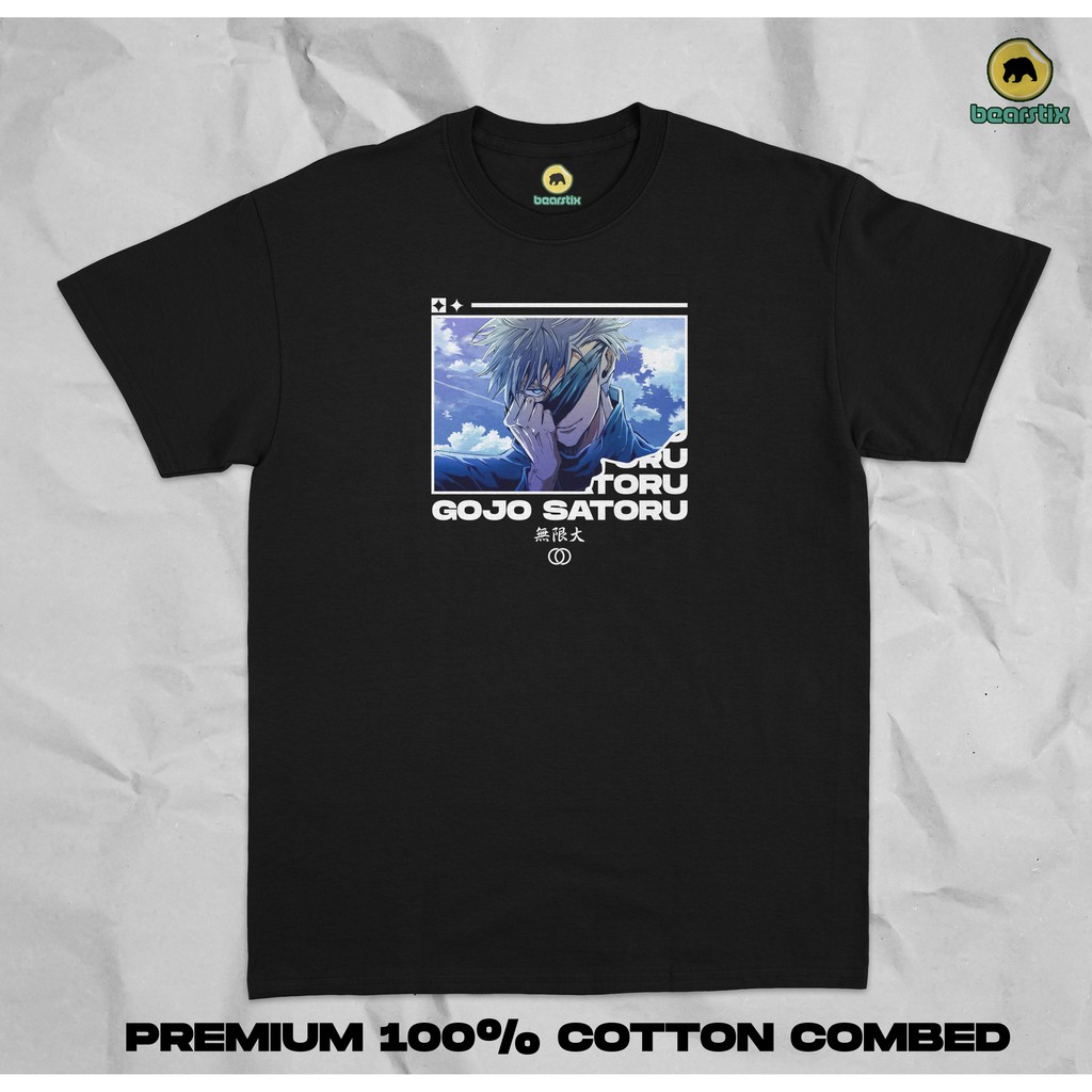 T-SHIRT GOJO SATORU - KAOS JUJUTSU KAISEN - BAJU UNIQLO X JJK - T-SHIRT ITADORI - BAJU STREETWEAR