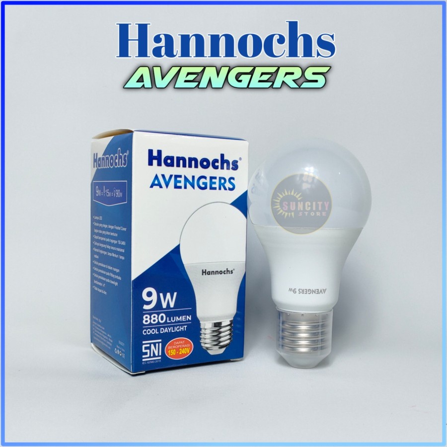 Hannochs Lampu LED Avengers 9 Watt - Cahaya Putih