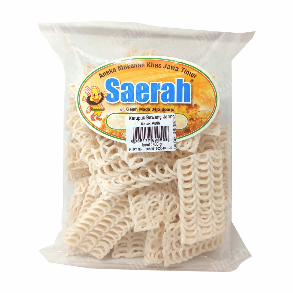 Krupuk Kerupuk Bawang Kotak Putih / Jaring GoldenFish ASLI Sidoarjo (400gr)