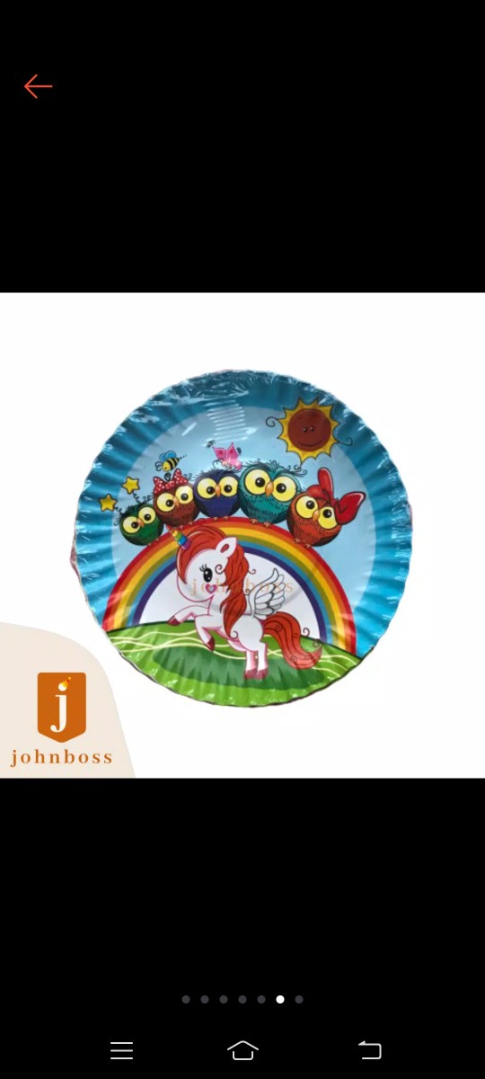 Piring Kue Unicorn [isi 12 Piring] / Piring Ulang Tahun / Piring Kue Ulang Tahun / Piring Pesta