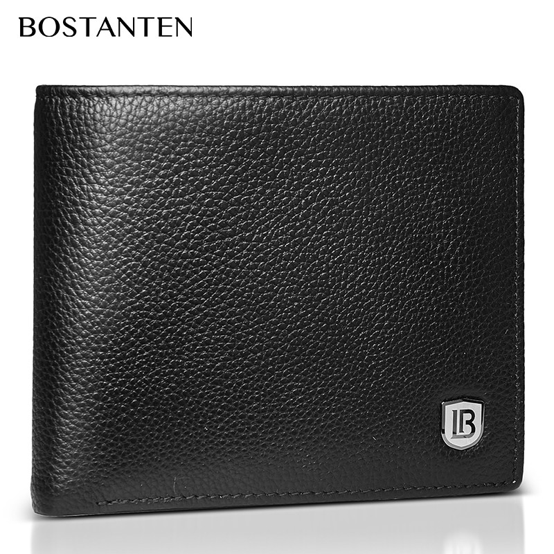 BOSTANTEN RFID Memblokir Dompet Pria Vintage Kulit Asli 