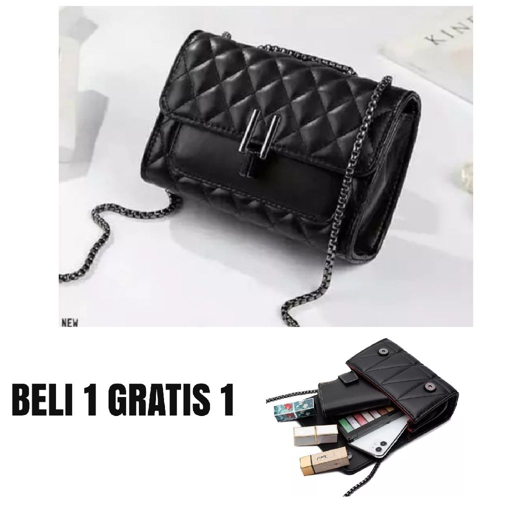 BUY 1 GET 1 FREE Tas selempang ootd wanita MEWAH SIMPLE ELEGAN