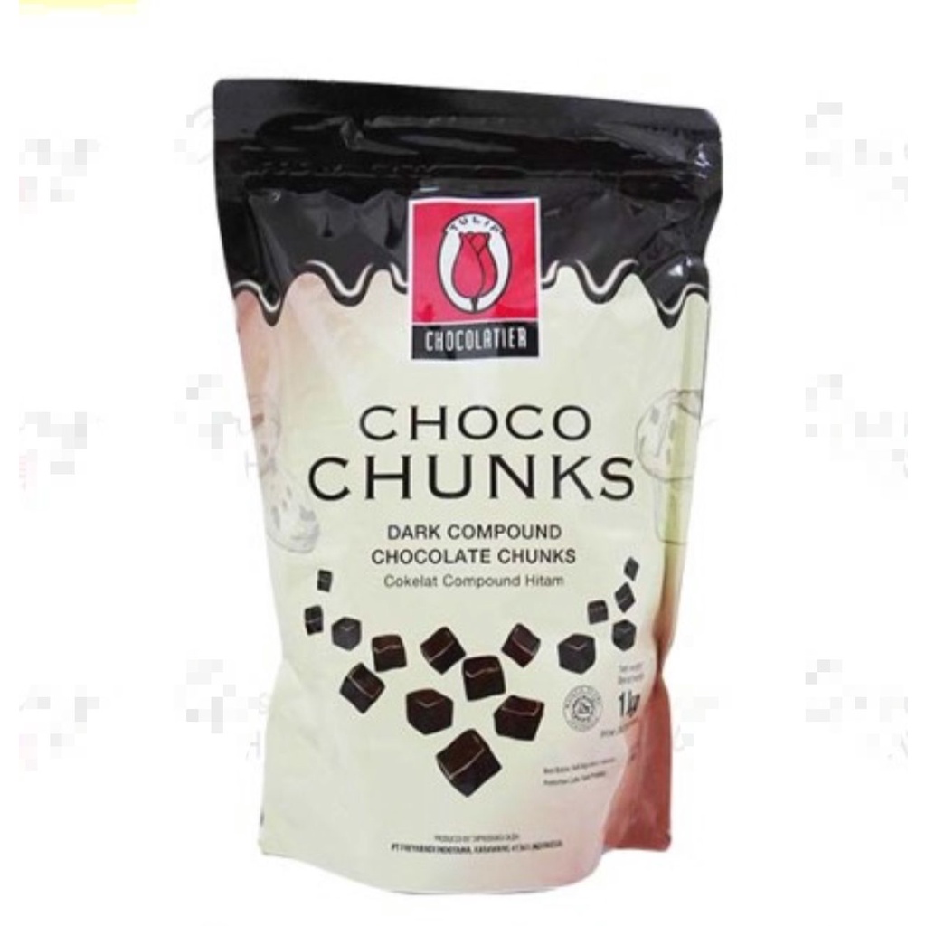 Tulip Choco Chunks 1kg - Cokelat Tulip Chocolate Compound