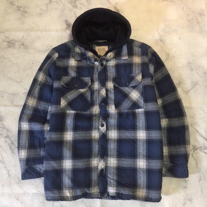 BOSTON TRADERS VETERANO FLANEL JACKET HOODIE 6 POCKET IN FURRING