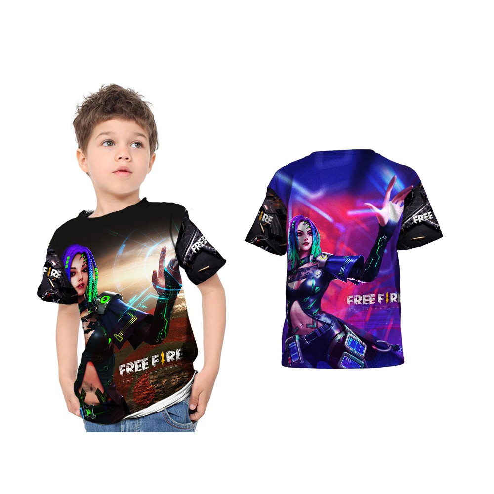 Tshirt Kaos Baju Anak FREEFIRE MOCO Sublime Custom