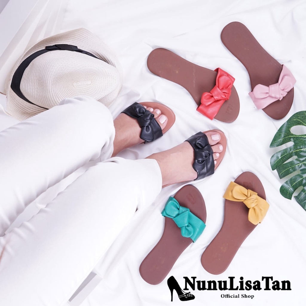 NunuLisaTan Murah Sendal Wanita Sandal RIBBON