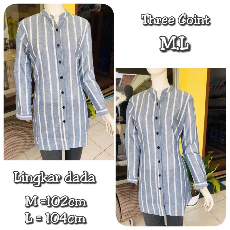 tunik salur putih ab