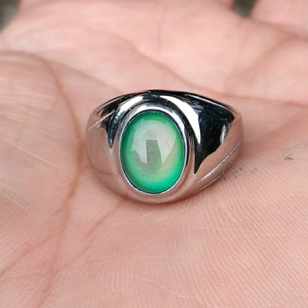 CINCIN BATU AKIK AURORA COLOR CHANGE BY TEMPERATUR MINIMALIS