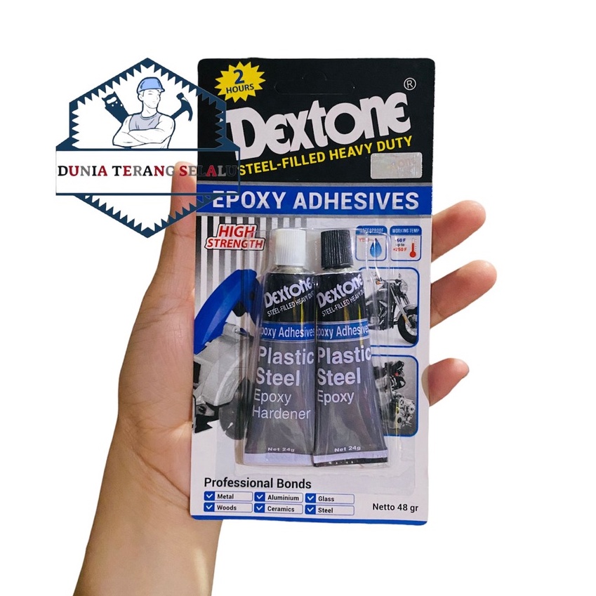 Lem Besi DEXTONE PS Epoxy Adhesives 48gr 2 HOURS Plastic Steel - Lem Perekat Besi Baja Kayu Plastik Keramik