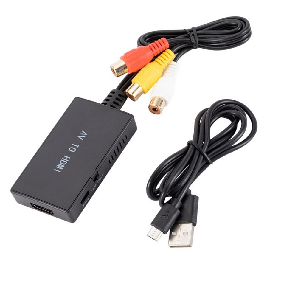 Video Audio Konverter AV RCA to HDMI Adapter 1080P - S2022 - Black