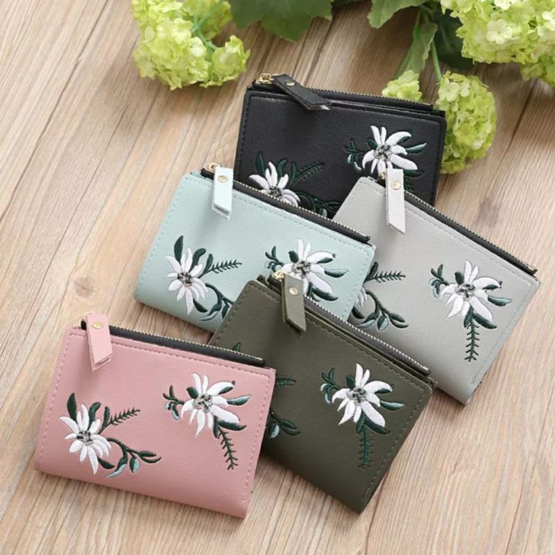 dem_sare / DS1045 - SAKURA FLORAL - Dompet Lipat Mini Wanita