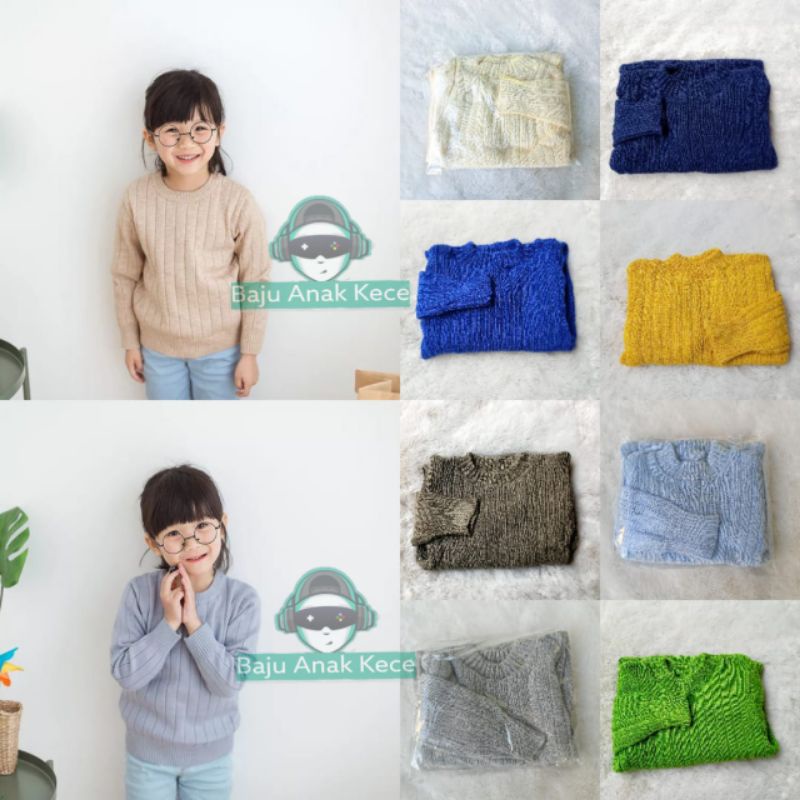 Baju sweater chika 4 5 6 Tahun Sweater Rajut Anak Perempuan