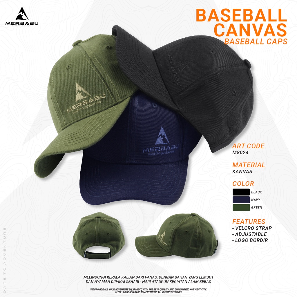 Merbabu Topi baseball kanvas original