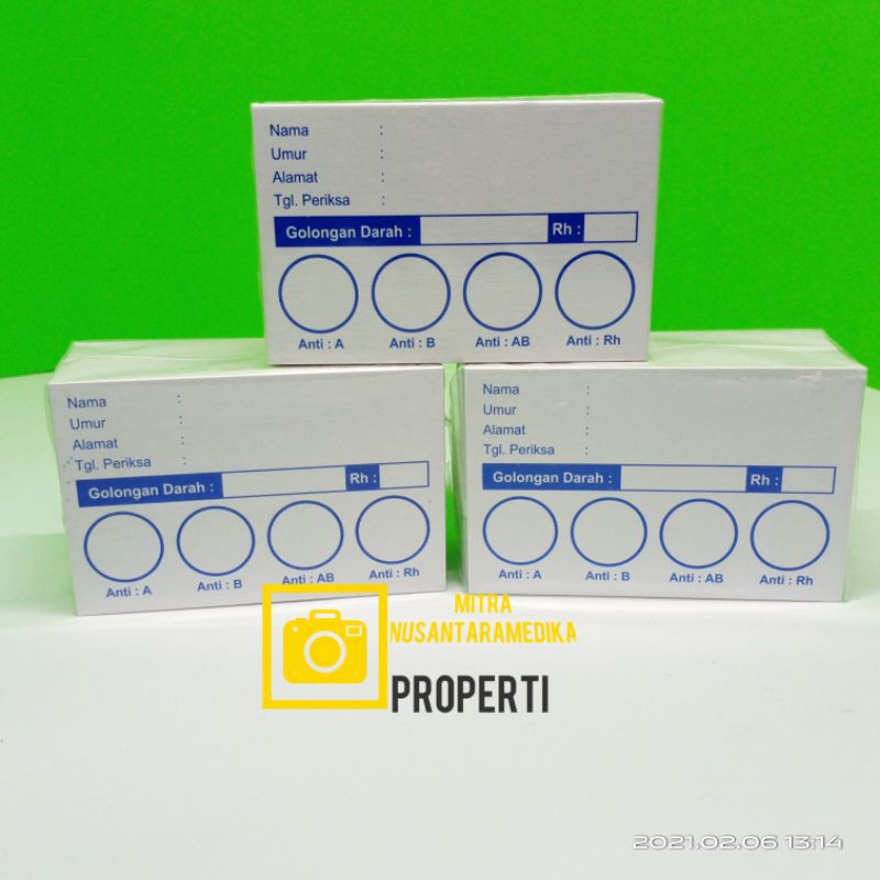 Kartu Golongan Darah isi 100 pcs -Kartu Goldar isi 100 lembar