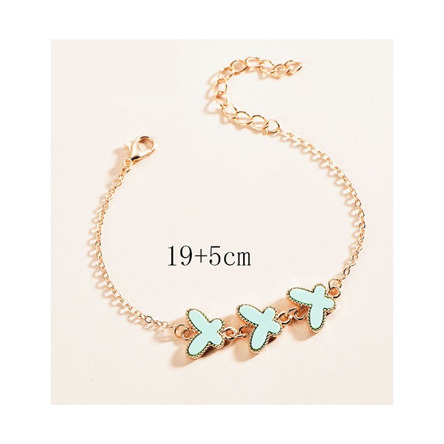 LRC Gelang Tangan Fashion Lake Butterfly Resin Alloy Adjustable K3194X