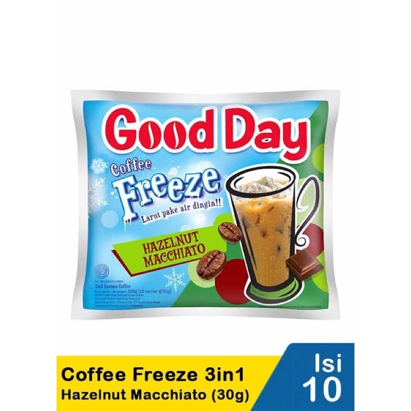 

GOOD DAY COFFEE FREEZE HAZELNUT MACCHIATO BAG ( 10 X 30G )
