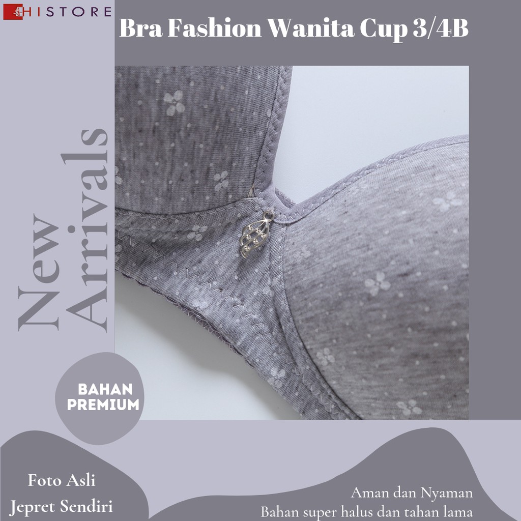 [HI] Bra BH FASHION Wanita CUP 3/4B Bra wanita Premium BH Busa Tipis Tanpa Kawat Sangat Nyaman A7