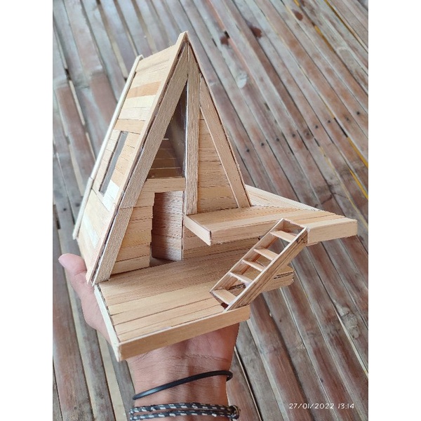 Miniatur Rumah Stick Es Krim (Miniatur Villa)